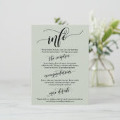 Carte D'accompagnement Simple Elaborer Script Mariage Info Sage Green (Debout devant)
