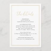 Carte D'accompagnement Simple élégance romantique script détails du maria (Devant)