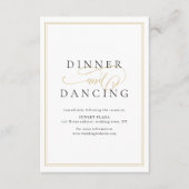 Carte D'accompagnement Simple Élégance Romantique Script Mariage Réceptio (Devant)