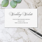 Carte D'accompagnement Simple Elegant Black White Script Mariage site