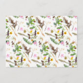 Carte D'accompagnement Simple Elegant Botanical Fleur sauvage Détails du (Dos)