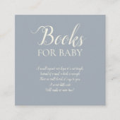 Carte D'accompagnement Simple Elegant Dusty Blue Books for Baby (Devant)