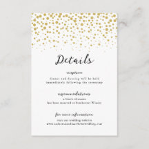 Simple Elegant Gold Confetti Mariage