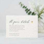 CARTE D'ACCOMPAGNEMENT SIMPLE ÉLÉGANT GOLD KRAFT TYPOGRAPHIE INFORMATION (Debout devant)