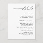 Carte D'accompagnement Simple Elegant Handwriting Wedding Details (Devant)