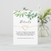 Carte D'accompagnement Simple Élégant Mariage (Debout devant)