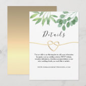 Carte D'accompagnement Simple Élégant Mariage (Devant / Derrière)