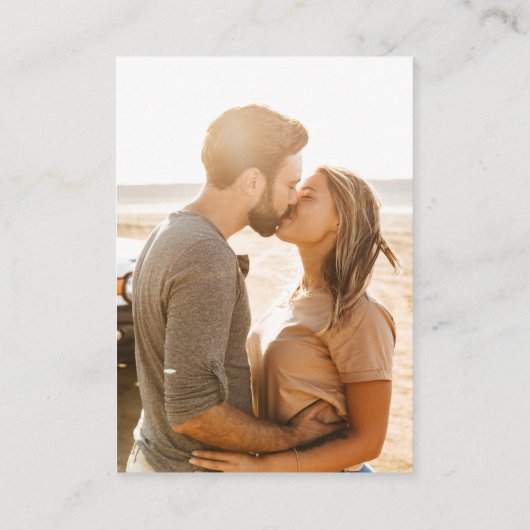 Carte D'accompagnement Simple Elegant Minimal Photo QR Code Mariage RSVP (Dos)