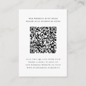 Carte D'accompagnement Simple Elegant Minimal Photo QR Code Mariage RSVP (Devant)