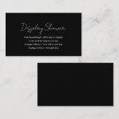 Carte D'accompagnement Simple élégant Noir moderne Baby Display Douche (Devant / Derrière)