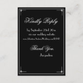 Carte D'accompagnement Simple élégant script chic site mariage RSVP (Devant)