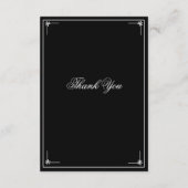 Carte D'accompagnement Simple élégant script chic site mariage RSVP (Dos)
