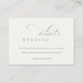 Carte D'accompagnement Simple Élégant Script noir Mariage site Web (Devant)