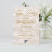 Carte D'accompagnement Simple Elegant Terracotta Neutral Détails Mariage (Debout devant)