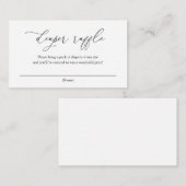 Carte D'accompagnement Simple élégante calligraphie Déchets Raffle (Devant / Derrière)