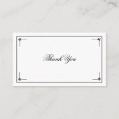 Carte D'accompagnement Simple élégante Chic Script Nom Mariage blanc RSVP (Dos)