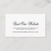 Carte D'accompagnement Simple et élégant Visite Notre Mariage de site Web (Devant)