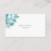 Carte D'accompagnement Simple Eucalyptus Feuilles mariage rsvp en ligne (Dos)