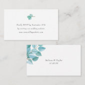 Carte D'accompagnement Simple Eucalyptus Feuilles mariage rsvp en ligne (Devant / Derrière)