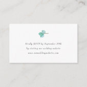 Carte D'accompagnement Simple Eucalyptus Feuilles mariage rsvp en ligne (Devant)