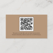 Carte D'accompagnement Simple Fall Terracotta Mariage QR Code Détails (Dos)