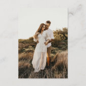 Carte D'accompagnement Simple feuillage de verdure Code QR et mariage pho (Dos)