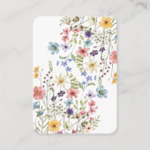 Carte D'accompagnement Simple Floral Moderne QR Code & RSVP Mariage (Dos)