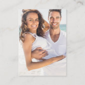 Carte D'accompagnement Simple Gold Script RSVP QR Code Photo (Dos)
