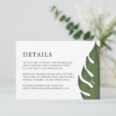 Carte D'accompagnement Simple Mariage moderne Tropical (Debout devant)