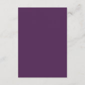Carte D'accompagnement Simple Mariage Moderne Violet Gras (Dos)
