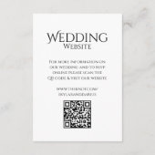 Carte D'accompagnement Simple Mariage Monogramme Classic Minimal QR Code (Dos)