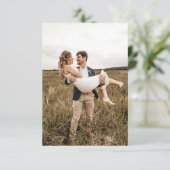 Carte D'accompagnement Simple Mariage Monogramme Classic Minimal QR Code (Debout devant)