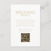 Carte D'accompagnement Simple Mariage Monogramme Classic Minimal QR Code (Dos)