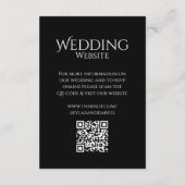 Carte D'accompagnement Simple Mariage Monogramme Classic Minimal QR Code (Dos)