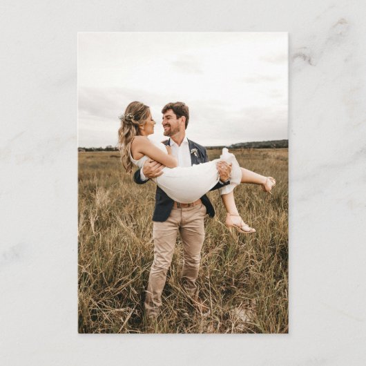 Carte D'accompagnement Simple Mariage Monogramme Classic Minimal QR Code (Devant)