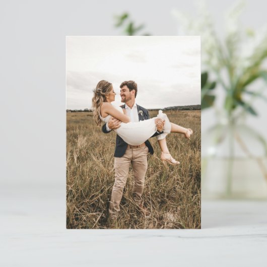 Carte D'accompagnement Simple Mariage Monogramme Classic Minimal QR Code (Debout devant)