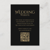Carte D'accompagnement Simple Mariage Monogramme Classic Minimal QR Code (Dos)