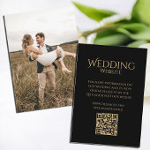 Carte D'accompagnement Simple Mariage Monogramme Classic Minimal QR Code