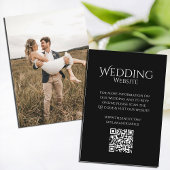 Carte D'accompagnement Simple Mariage Monogramme Classic Minimal QR Code
