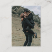 Carte D'accompagnement Simple mariage noir blanc rsvp Qr code 2 photos (Dos)