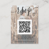 Carte D'accompagnement Simple mariage noir blanc rsvp Qr code 2 photos (Devant)