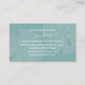 Carte D'accompagnement Simple mariage RSVP en ligne Dollar de sable Turqu (Devant)