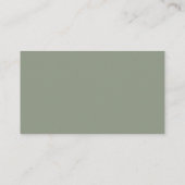 Carte D'accompagnement Simple Mariage Vert Sauge (Dos)