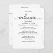 Carte D'accompagnement Simple Mariage Week-end Itinéraire Favoriser Sac A (Devant / Derrière)