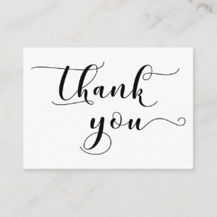 Carte D'accompagnement Simple Merci, Typographie Élégante Cadeau de Maria