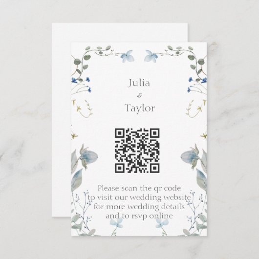 Carte D'accompagnement Simple Minimal Enclosure Card (Devant / Derrière)