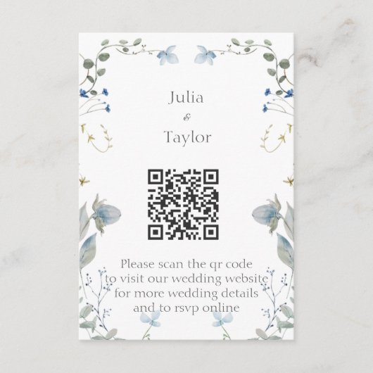 Carte D'accompagnement Simple Minimal Enclosure Card (Devant)