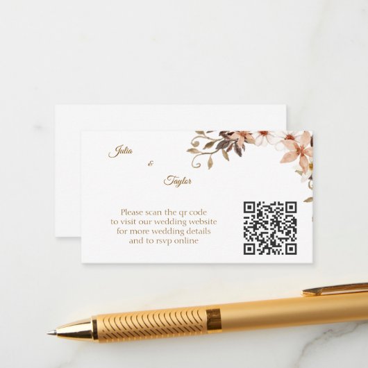 Carte D'accompagnement Simple Minimal Enclosure Card (Devant/Arrière en situation)