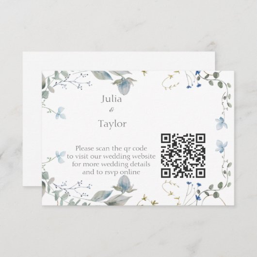 Carte D'accompagnement Simple Minimal Enclosure Card (Devant / Derrière)