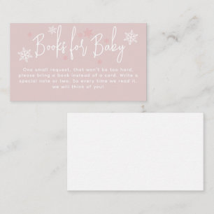 Carte D'accompagnement Simple minimaliste hiver moderne bébé fille douche